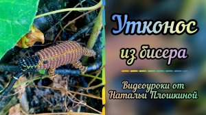 Утконос из бисера / фигурки из бисера / бисероплетение / плетение из бисера / как плести из бисера